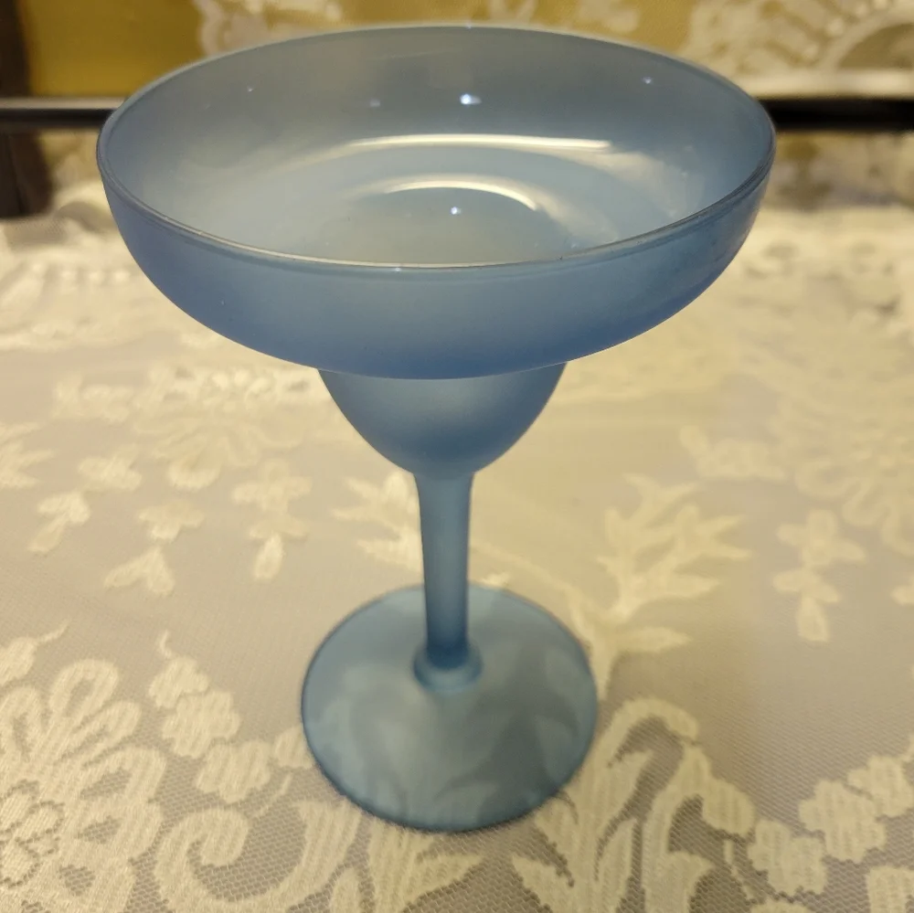 2 Vtg Margarita Glasses 1 Pink 1 Blue Libbey Party